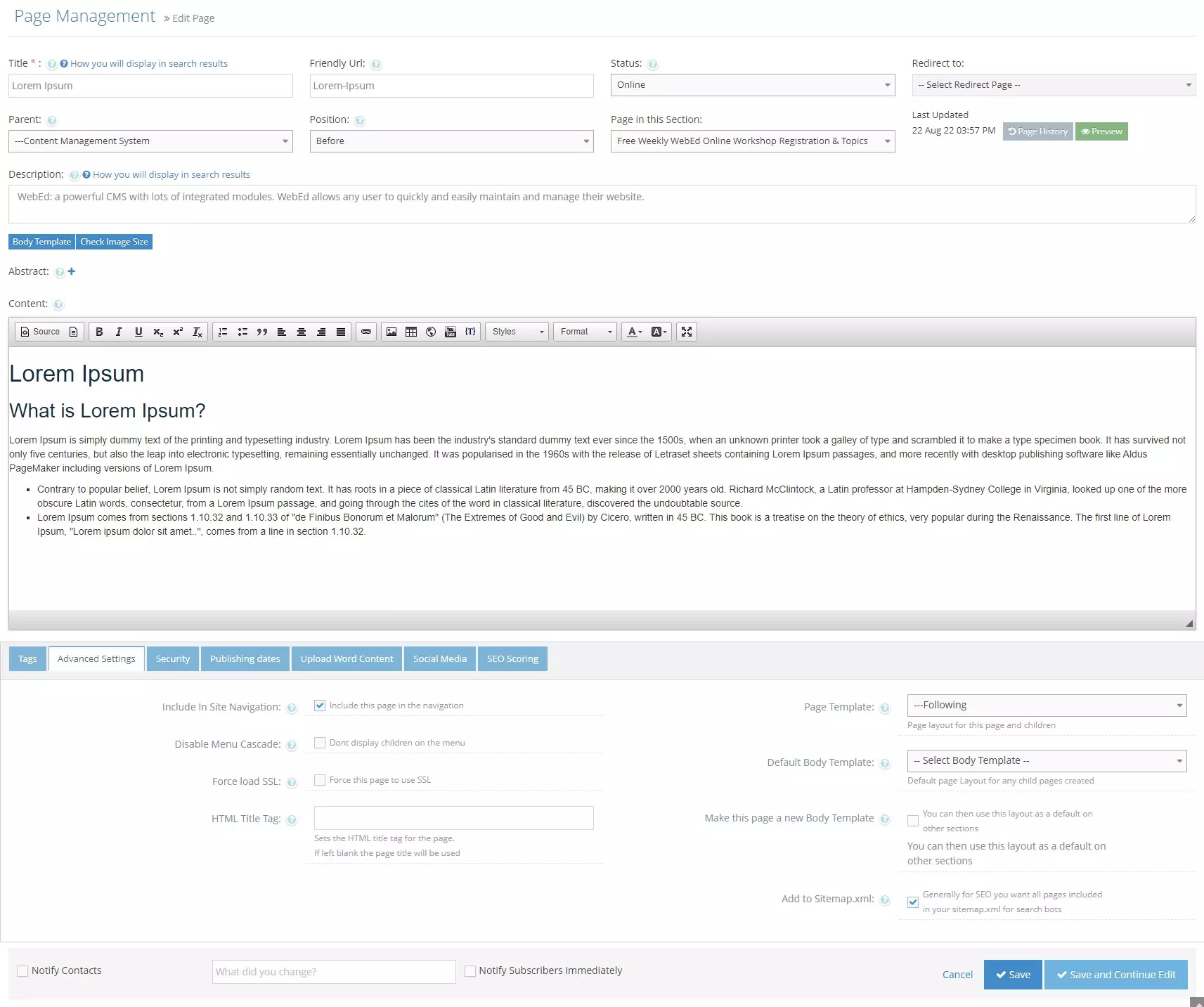 Core Modules of WebEd