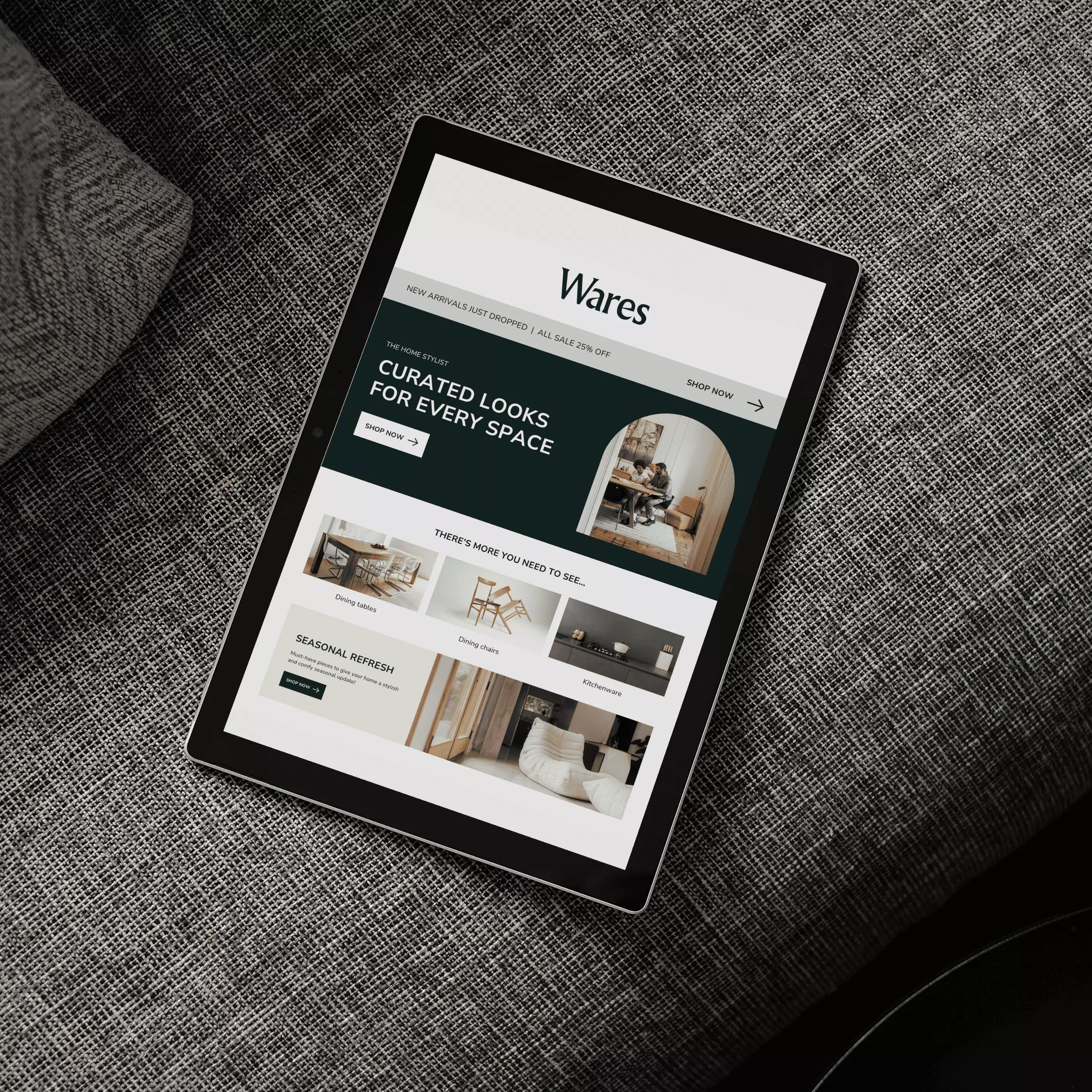 Rotating banner showcasing promotions on a website